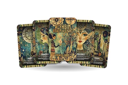 Ibiza Tarot Alfheim - Realm of Light Orakelkarten - Erkundung der ätherischen Schönheit der Lichtelfen Domäne von Ibiza