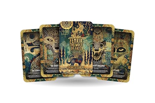 Ibiza Tarot Fenrir - The Wolf of Fate Orakel Deck Cards - Entfesseln Sie die Urkraft und den ungezähmten Geist des Wolfes von Ibiza