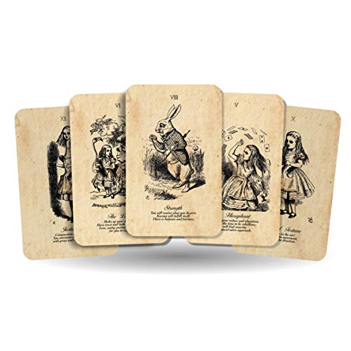 Ibiza Tarot Tarot im Wunderland - Major Arcana Cards | Wahrsager-Tarotkarten Deck für Anfänger | Authentisches Tarot-Erlebnis - Set mit 22 Karten von Ibiza