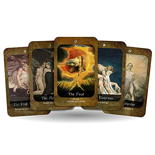 Ibiza Tarot William Blake Tarot – Major Arcana | Wahrsager-Tarotkarten-Deck für Anfänger | Authentisches Tarot-Erlebnis – Set mit 22 Karten von Ibiza