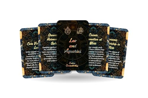 Leo and Aquarius - Zodiac Compatibility - Divination Tools - Oracle cards - Star Sign Compatibility - Horoskop-Kompatibilitätskarten von Ibiza