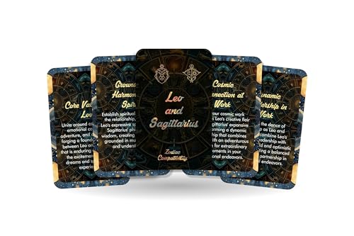 Leo and Sagittarius - Zodiac Compatibility - Divination Tools - Oracle cards - Star Sign Compatibility - Horoskop-Kompatibilitätskarten Leo and Sagittarius - Zodiac Compatibility - Divination Tools - Oracle cards - Star Sign Compatibility - Horoskop-Kompatibilitätskarten von Ibiza