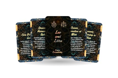 Leo and Waage - Zodiac Compatibility - Divination Tools - Oracle cards - Star Sign Compatibility - Horoskop-Kompatibilitätskarten von Ibiza