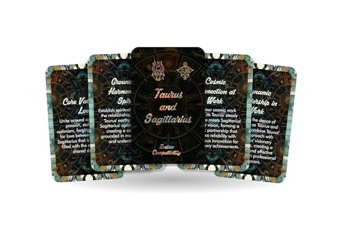 Taurus and Sagittarius - Zodiac Compatibility - Divination Tools - Oracle cards - Star Sign Compatibility - Horoskop-Kompatibilitätskarten Taurus and Sagittarius - Zodiac Compatibility - Divination Tools - Oracle cards - Star Sign Compatibility - Horoskop-Kompatibilitätskarten von Ibiza