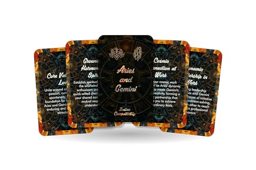 Widder and Gemini - Zodiac Compatibility - Divination Tools - Oracle cards - Star Sign Compatibility - Horoscope Compatibility Cards Widder and Gemini - Zodiac Compatibility - Divination Tools - Oracle cards - Star Sign Compatibility - Horoscope Compatibility Cards von Ibiza