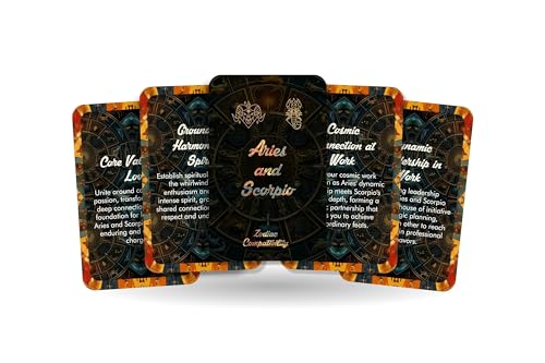 Widder und Skorpion - Zodiac-Kompatibilität - Werkzeuge der Wahrsagung - Oracle Cards - Star Sign Compatibility - Horoscope Compatibility Cards von Ibiza