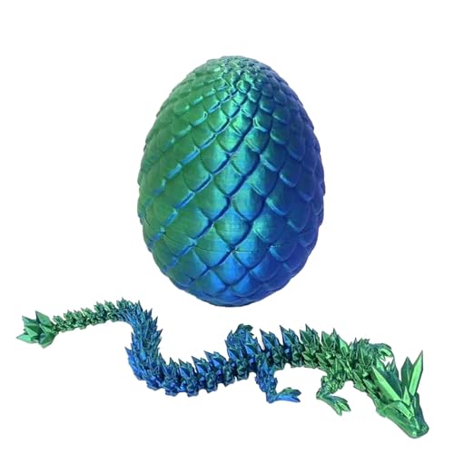 Ibuloule 3D Printed Dragon in Egg, 2024 New Drachenei mit Drache, 3D Gedruckter Drache im Ei, Flexibel 3D Gedruckter Dracheneier Geschenk für Kinder, Erwachsener von Ibuloule
