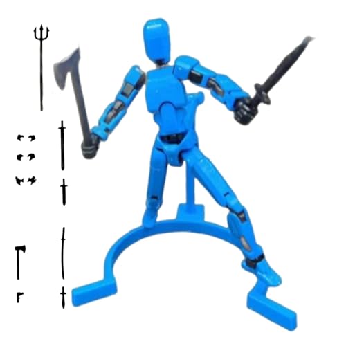 Ibuloule 3D-gedruckte Figur,3D-Actionfiguren - Beweglicher Desktop-Roboter für den 3D-Druck | Artikulierte, einzigartige Sammlerstücke für Spieleliebhaber, Geburtstags-Ostereier-Korbfüller von Ibuloule