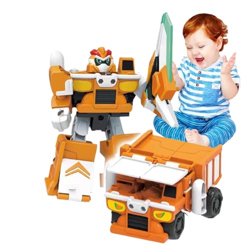 Ibuloule Autospielzeug verwandeln,Spielzeugautos verwandeln | Kreatives Mini-2-in-1-Roboterautospielzeug für Kinder,Lustiges Kinderpuzzle-Spielzeug und Baufahrzeug für Kinder, Kinder, Jugendliche, von Ibuloule