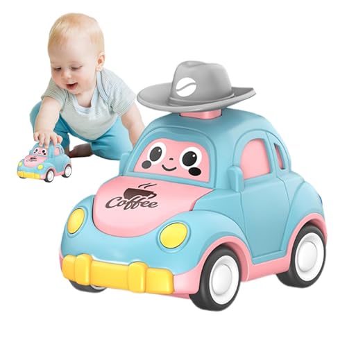 Ibuloule Rückziehauto für Kleinkinder, Rückziehautos | Trägheits-Spielzeugauto für Kleinkinder | Ziehen Sie Autos im Cartoon-Design zurück, schieben und Fahren Sie Fahrzeuge zurück, Spielzeug für von Ibuloule
