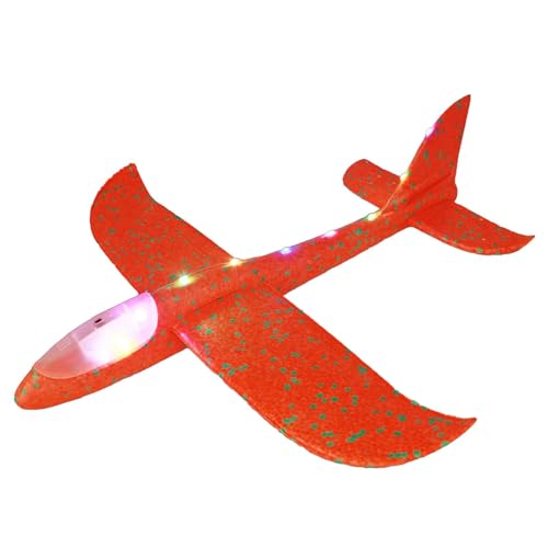Ibuloule Schaumstoffflugzeuge für Kinder,Flugzeuggleiter aus Schaumstoff | Manuelles Wurfflugzeug aus leuchtendem Schaumstoff - Leicht zu fliegendes Flugzeugspielzeug, 48 cm großes Segelflugzeug, von Ibuloule