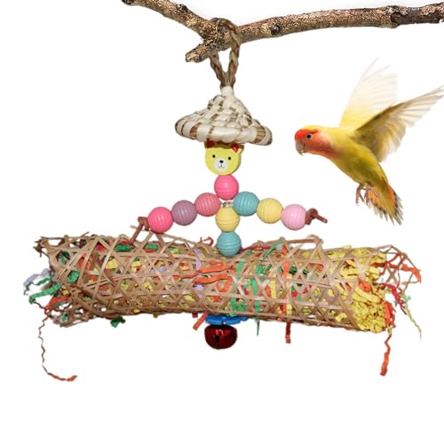 Ibuloule Spielzeug zum Zerkleinern von Vögeln, Spielzeug zum Zerkleinern von Vögeln | Kleines Papageien-Kauspielzeug - Kauspielzeug für Vögel, Kauspielzeug für Sittiche, Robustes und niedliches von Ibuloule