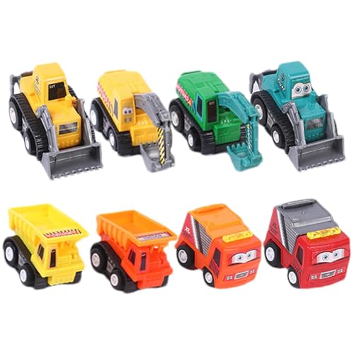 Ibuloule Spielzeugbagger,Kinderbagger - Mini-Baggerspielzeug für Kleinkinder | Mini-Baufahrzeuge, Bulldozer-Spielzeug, Kinderbagger, Baggerspielzeug für Kinder, 8 Stück von Ibuloule