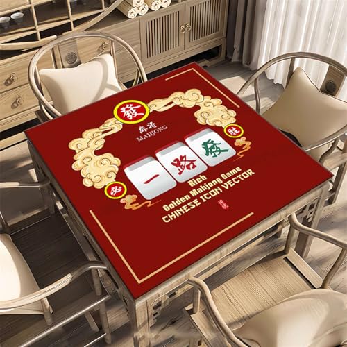 Icegrey Mahjong-Matte, rutschfeste Mahjong-Pad, Verschleißfeste Mahjong-Tischmatte aus Kristallsamt, geeignet für Mahjong-Poker, Stil 23 von Icegrey