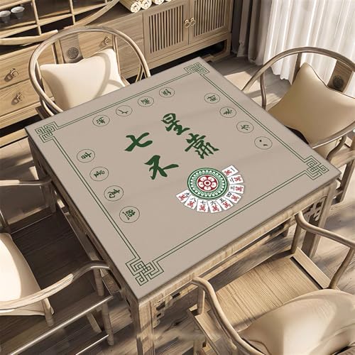 Icegrey Mahjong-Matte, rutschfeste Mahjong-Pad, Verschleißfeste Mahjong-Tischmatte aus Kristallsamt, geeignet für Mahjong-Poker, Stil 6 von Icegrey