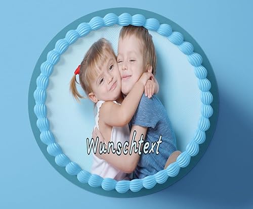 Personalisierbarer Premium Esspapier Tortenaufleger Tortenbild Geburtstag mit Wunschbild Wunschtext von Ich