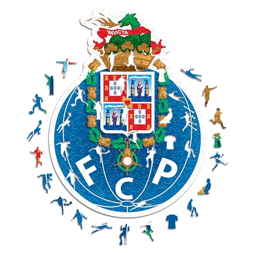 Iconic Puzzles, FC Porto Logo, 100% ökologisch nachhaltiges Holzpuzzle mit offizieller Lizenz, Größe L, 500 Teile von Iconic Puzzles