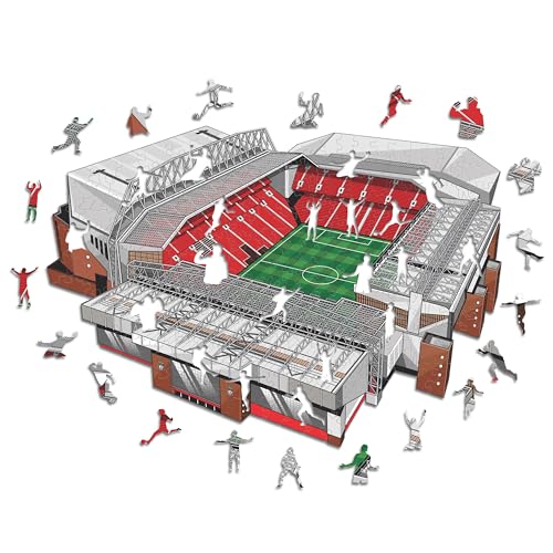 Iconic Puzzles, Liverpool FC Anfield Stadion, 100% ökologisch nachhaltiges Holzpuzzle mit offizieller Lizenz, Größe S, 150 Teile von Iconic Puzzles