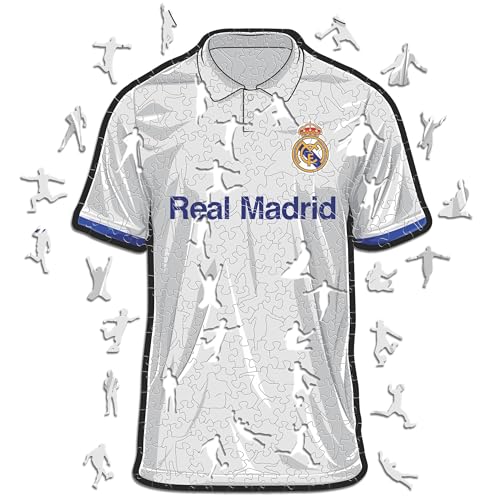 Iconic Puzzles, Real Madrid T-Shirt, offizielles Produkt, Holzpuzzle für Erwachsene und Kinder, 100% nachhaltiges Holz, Größe S, 150 Stück Iconic Puzzles, Real Madrid T-Shirt, offizielles Produkt, Holzpuzzle für Erwachsene und Kinder, 100% nachhaltiges Holz, Größe S, 150 Stück von Iconic Puzzles
