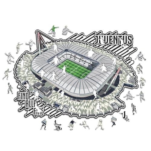 Iconic Puzzles, Juventus Allianz Stadium, offizielles Produkt, Holzpuzzle für Erwachsene und Kinder, 100% nachhaltiges Holz, Größe M, 270 Teile von Iconic Puzzles