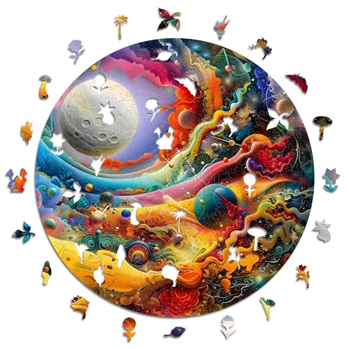 Iconic Puzzles – Powerful Moon, Fantasy, 100 % nachhaltiges Holzpuzzle, Geschenke für Kinder und Erwachsene, Größe L, 600 Teile von Iconic Puzzles