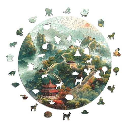 Iconic Puzzles - Chinese Wall, 100% nachhaltiges Holzpuzzle, Geschenke für Kinder und Erwachsene, Größe L, 600 Teile von Iconic Puzzles