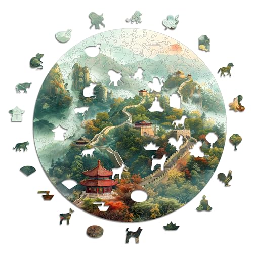 Iconic Puzzles - Chinese Wall, 100% nachhaltiges Holzpuzzle, Geschenke für Kinder und Erwachsene, Größe L, 600 Teile von Iconic Puzzles