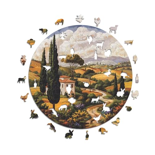 Iconic Puzzles - Tuscany, Italy, 100% nachhaltiges Holzpuzzle, Geschenke für Kinder und Erwachsene, Größe L, 600 Teile von Iconic Puzzles