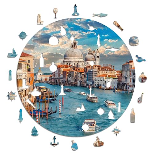 Iconic Puzzles – Beautiful Venice, Italy, 100 % nachhaltiges Holzpuzzle, Geschenke für Kinder und Erwachsene, Größe L, 600 Teile von Iconic Puzzles