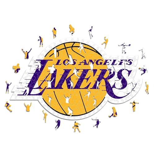 Iconic Puzzles - Los Angeles Lakers, Logo, Holzpuzzle, offiziell lizenziert von der NBA, 100% nachhaltig, Größe L, 500 Teile von Iconic Puzzles