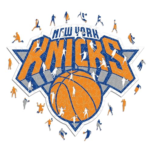 Iconic Puzzles - New York Knicks, Logo, Holzpuzzle, offiziell lizenziert von der NBA, 100% nachhaltig, Größe L, 500 Teile von Iconic Puzzles