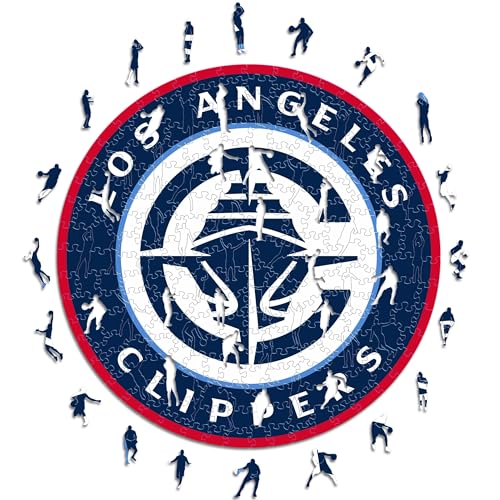 Iconic Puzzles - Los Angeles Clippers, Logo, Holzpuzzle, offiziell lizenziert von der NBA, 100% nachhaltig, Größe S, 150 Teile von Iconic Puzzles