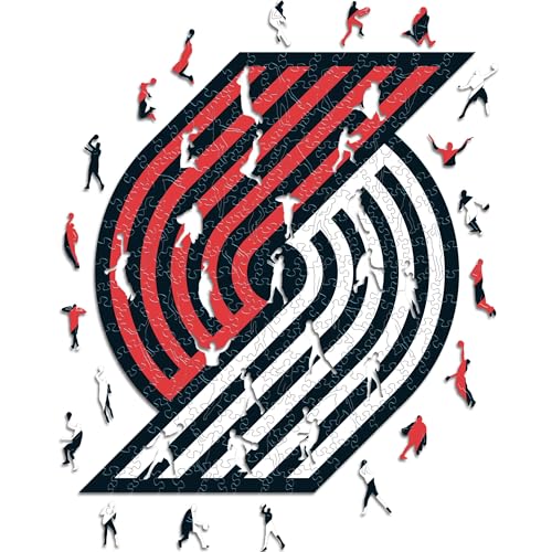 Iconic Puzzles - Portland Trail Blazers, Logo, Holzpuzzle, offiziell lizenziert von der NBA, 100% nachhaltig, Größe S, 150 Teile von Iconic Puzzles