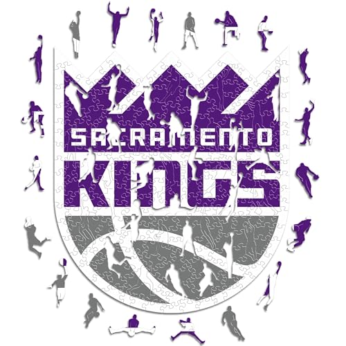 Iconic Puzzles - Sacramento Kings, Logo, Holzpuzzle, offiziell lizenziert von der NBA, 100% nachhaltig, Größe S, 150 Teile von Iconic Puzzles