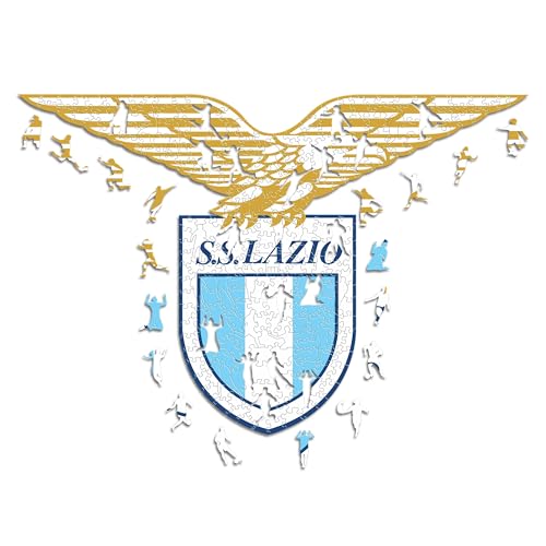 Iconic Puzzles, Lazio Logo, offizielles Produkt, Holzpuzzle für Erwachsene und Kinder, 100% nachhaltiges Holz, Größe M, 250 Stück von Iconic Puzzles