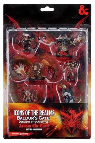 WizKids D&D Icons of The Realms Figure Pack: Descent Into Avernus - Arkhan The Cruel & The Dark Order , DnD Miniatures von Galápagos Jogos