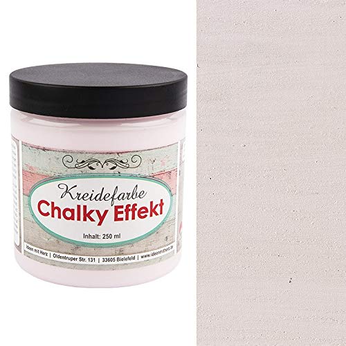 Ideen mit Herz Chalky Effekt Kreidefarbe, 250ml | hochdeckend | ultramatt | auf Wasser-Basis | Kreide-Farbe für Shabby-Chic & Vintage-Effekt (pastellrosa) von Ideen mit Herz