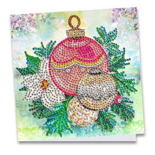 Ideen mit Herz Diamond-Painting-Grußkarte | Strass-Edition | 16 x 16 cm | 370 g/m² | inkl. Steine, Umschlag & Werkzeug (Baumschmuck) von Ideen mit Herz