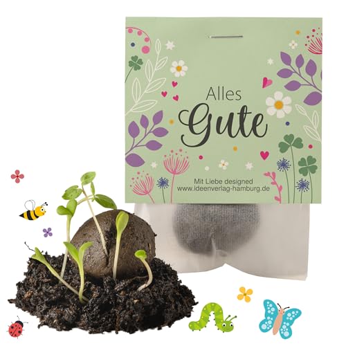10x „Alles Gute“ Samenbomben – kleines Geschenk & Mitgebsel – Saatbomben für Kollegen, Freunde & Kinder – Blumenbomben mit Blumensamen & Saatkugeln – Seedbombs als nachhaltiger Gruß 10x „Alles Gute“ Samenbomben – kleines Geschenk & Mitgebsel – Saatbomben für Kollegen, Freunde & Kinder – Blumenbomben mit Blumensamen & Saatkugeln – Seedbombs als nachhaltiger Gruß von Ideenverlag HAMBURG