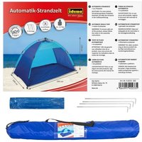 Idena Automatik Strandzelt UV40+ mit Tragetasche blau/türkis 190x100x110cm von Idena