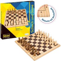 Idena Brettspiel 2in1 Schach und Dame 28,5x28,5cm von Iden