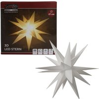 Weihnachtsstern LED 3D Effekt batteriebetrieben weiß Ø27cm mit Timer von Iden