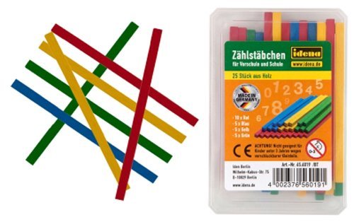 10er Sparpack Zählstäbchen aus Holz 10er Sparpack Zählstäbchen aus Holz von Idena