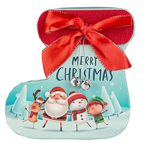 Idena 30161 - Geschenkbox Stiefel Merry Christmas, Größe ca. 12,8 x 13,5 x 5,2 cm, Kindermotiv, Weihnachten, Weihnachtsmann, Bescherung, Geschenkverpackung, Geschenke von Idena