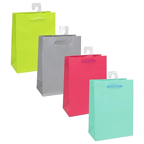 Idena 31844 - Geschenktasche, Größe 35 x 25 x 8 cm, 4 Farben sortiert (keine Auswahl möglich), Geschenkverpackung, Tragetasche, Geschenktüte von Idena