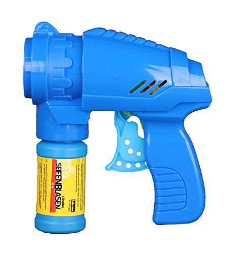 Idena 40089 - Seifenblasenpistole mit Seifenblasenlösung 53 ml, in der Farbe blau, ideal für den Sommer, im Garten und auf Partys Idena 40089 - Seifenblasenpistole mit Seifenblasenlösung 53 ml, in der Farbe blau, ideal für den Sommer, im Garten und auf Partys von Idena