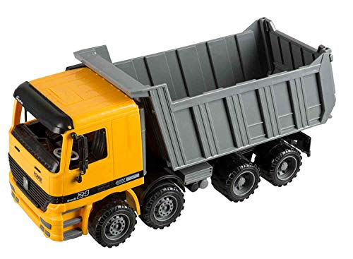 Idena 40286 - Kipplaster mit Heckklappe zum Öffnen und Kippen auf Knopfdruck, ca. 39 x 17,5 x 15 cm, Gelb Idena 40286 - Kipplaster mit Heckklappe zum Öffnen und Kippen auf Knopfdruck, ca. 39 x 17,5 x 15 cm, Gelb von Idena