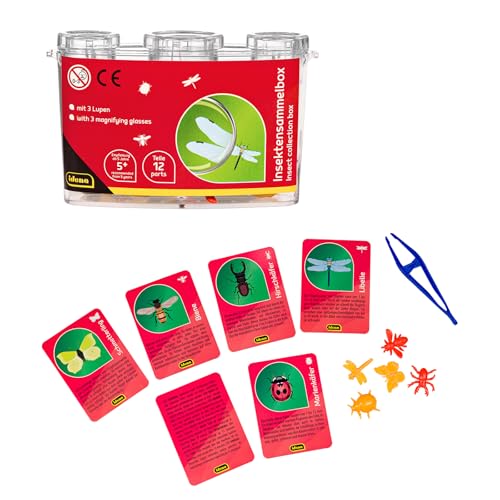 Idena - Insektensammelbox mit 3 Lupen, inkl. Pinzette und Insektenkarten, 5 kleine Plastikinsekten, Becherlupe für Kinder ab 5 Jahren Idena - Insektensammelbox mit 3 Lupen, inkl. Pinzette und Insektenkarten, 5 kleine Plastikinsekten, Becherlupe für Kinder ab 5 Jahren von Idena