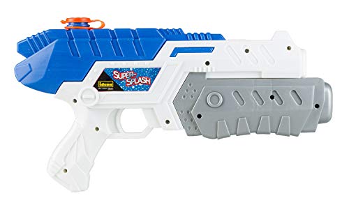 Idena 40427 - Idena Wasserblaster "Super-Splash", Wasserpistole für Kinder, mit Pumpfunktion, ca. 32 cm groß, weiß, ideal für den Urlaub, am Strand oder Pool von Idena