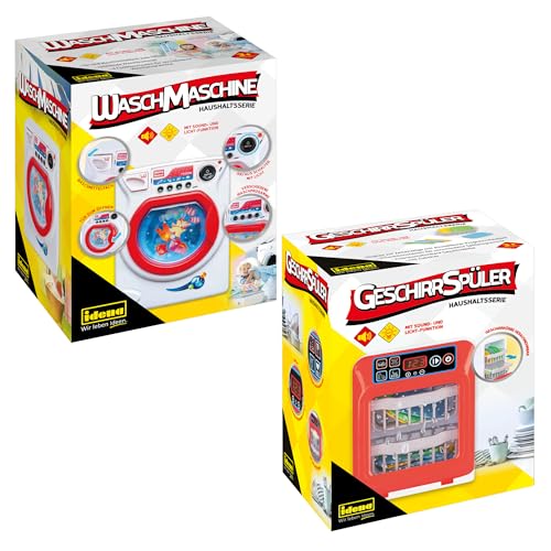 Idena 90377 - Geschirrspüler und Waschmaschine mit Licht- und Soundeffekten, Spielset für Kinder mit vielen Funktionen und Zubehör Idena 90377 - Geschirrspüler und Waschmaschine mit Licht- und Soundeffekten, Spielset für Kinder mit vielen Funktionen und Zubehör von Idena